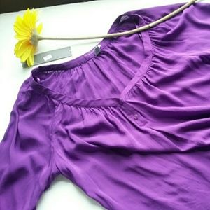 NWT purple rayon boho blouse new size ps.